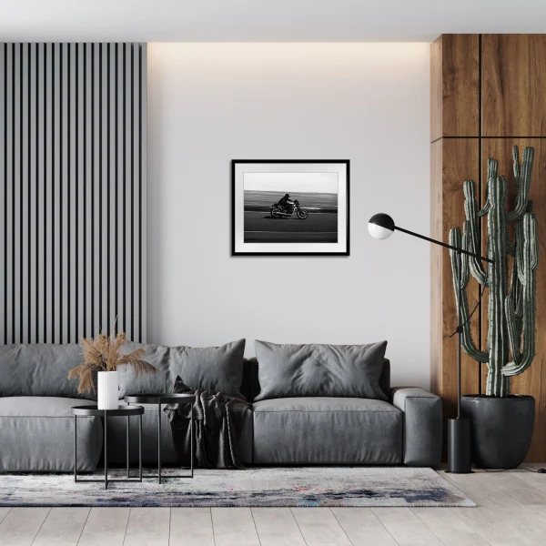 Exemple du tirage encadré dans un décors intérieur.