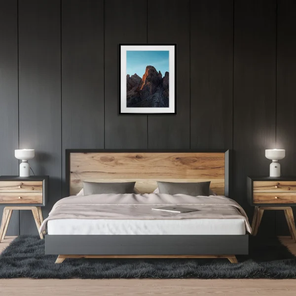 Exemple du tirage encadré dans un décors intérieur.