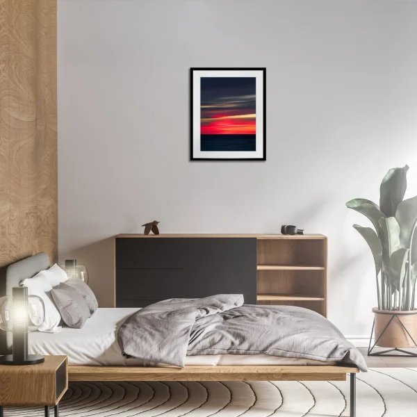 Exemple du tirage encadré dans un décors intérieur.
